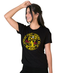 Playera Cobra Kai Moda Camiseta Mujer Negro Toxic 51604417