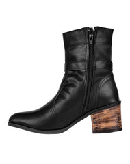 Botin Mujer Casual Tacon Negro Stfashion 04604104