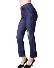 Jeans Mujer Moda Regular Azul Stfashion 63104408