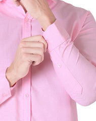Camisa Casual Slim Hombre Rosa Stfashion 50504617