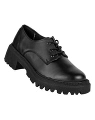 Zapato Mujer Oxford Vestir Negro Piel Stfashion 03004100
