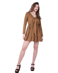 Vestido Mujer Casual Café Stfashion 60405020