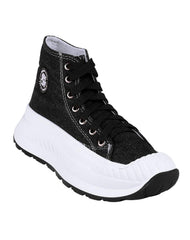 Tenis Mujer Casual Plataforma Negro Stfashion 12304112