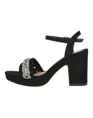 Sandalia Mujer Formal Tacon Negro Stfashion 04204214