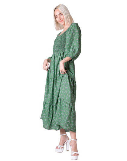 Vestido Casual Mujer Verde Stfashion 64104728