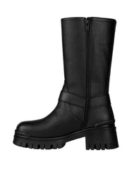 Bota Mujer Casual Tacón Negro Stfashion 12104101