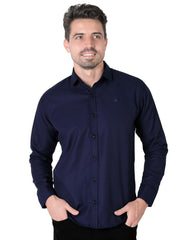Camisa Hombre Casual Slim Azul Stfashion 50504239