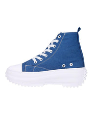 Tenis Mujer Casual Plataforma Azul Stfashion 16904108