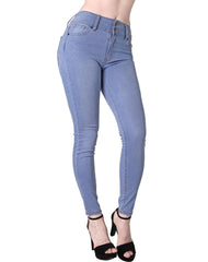 Jeans Basico Skinny Mujer Azul Stfashion 63104208
