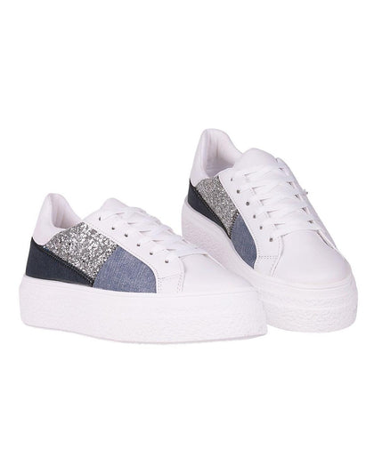 Tenis Mujer Casual Plataforma Blanco Pita Perez 17704100