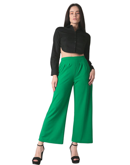 Pantalón Moda Recto Mujer Verde Stfashion 52404630