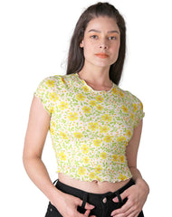 Playera Mujer Moda Camiseta Amarillo Stfashion 72604709