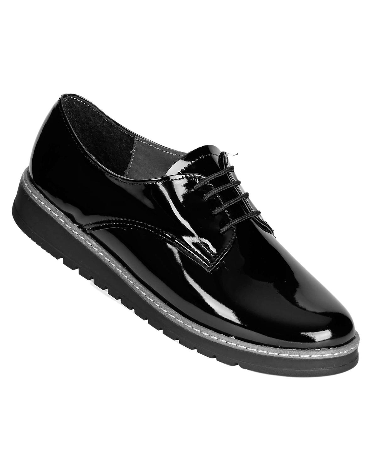 Zapato Casual Mujer Salvaje Tentación Negro 00302907 Tipo Charol