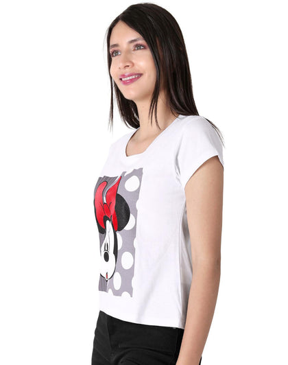 Playera Moda Camiseta Mujer Blanco Disney 58204854
