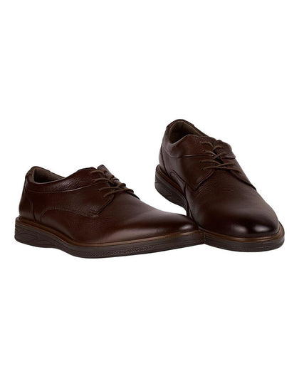 Zapato Hombre Oxford Casual Café Piel Flexi 02504093