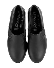 Zapato Mujer Mocasín Vestir Cuña Negro Stfashion 12204004
