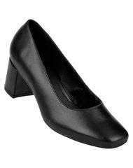 Zapatilla Mujer Tacon Negro Piel Flexi 02503713