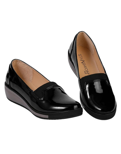 Zapato Mujer Mocasín Casual Negro Stfashion 20203703