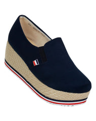 Zapato Mujer Mocasin Casual Plataforma Azul Suhey 23503002