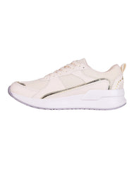 Tenis Mujer Casual Cuña Crema Lady One 08604104