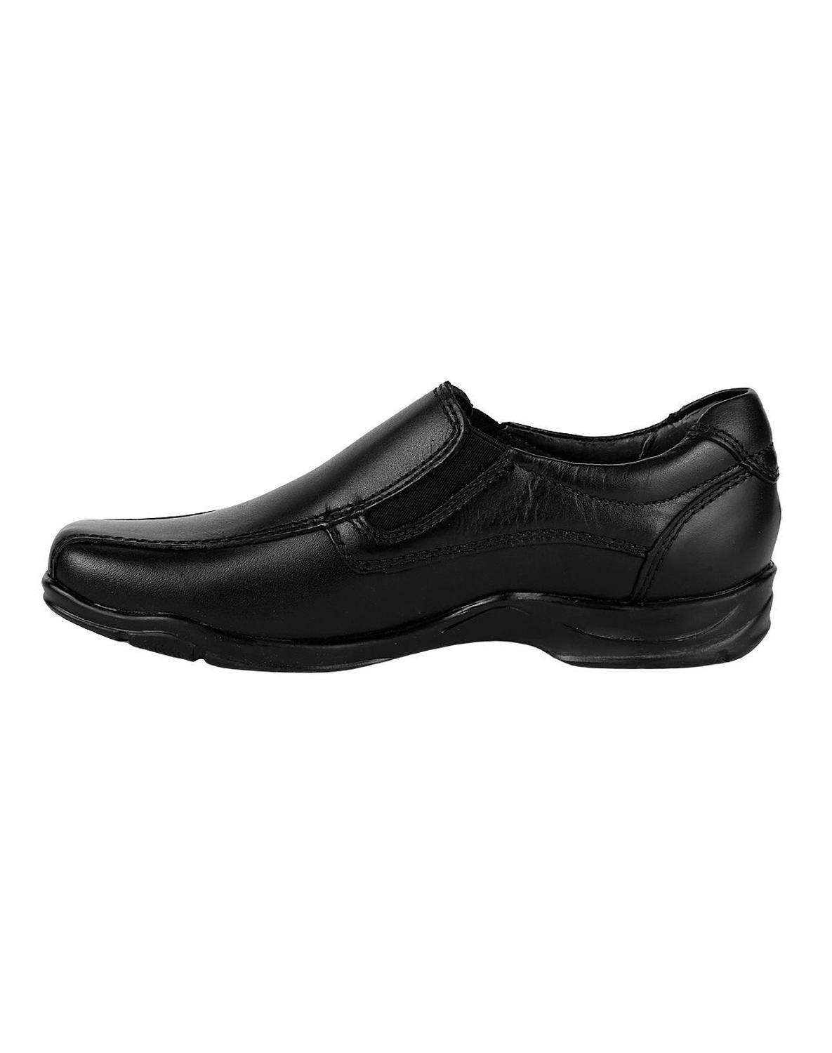 Zapato Joven Mocasin Escolar Negro Piel Flexi 02504124