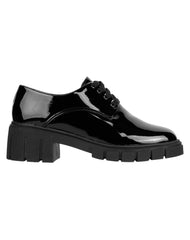 Zapato Casual Tacon Mujer Negro Charol Stfashion 20303800