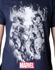 Playera Hombre Moda Camiseta Azul Marvel 56505016