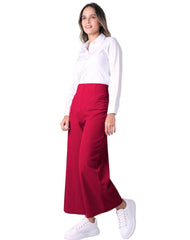 Pantalón Mujer Moda Recto Rojo Stfashion 52405032