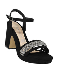 Sandalia Mujer Formal Tacon Negro Stfashion 04204214