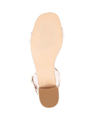 Sandalia Mujer Casual Tacon Crema Lady Paulina 02704201