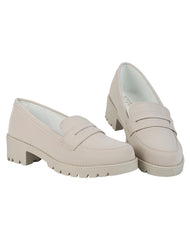 Zapato Casual Mujer Crema Tacto Piel Been Class 12303738