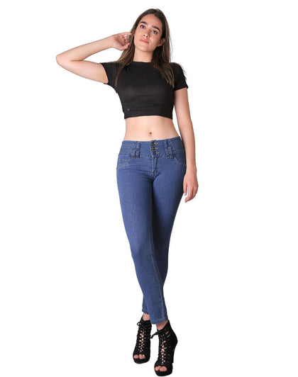 Jeans Basico Skinny Mujer Azul Stfashion 63104212
