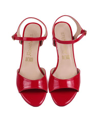Sandalia Mujer Formal Tacon Rojo Stfashion 04204218