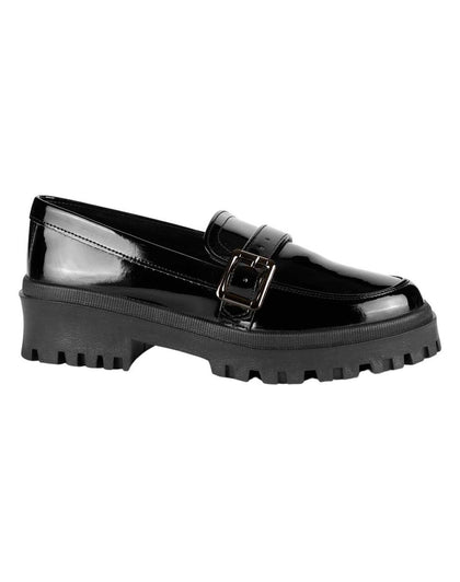 Zapato Mocasin Casual Tacón Mujer Negro Stfashion 12303902