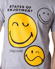 Playera Hombre Moda Camiseta Gris Smiley 58205022