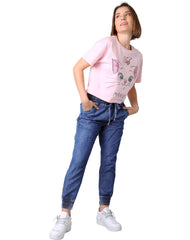 Jeans Mujer Moda Jogger Azul Furor 62106814