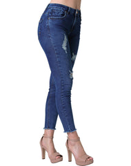 Jeans Moda Skinny Mujer Azul Furor Estela 62106438