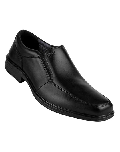 Zapato Mocasin Vestir Tacon Hombre Negro Piel Flexi 02504029