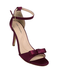 Sandalia Mujer Formal Tacon Vino Lady Paulina 02704211
