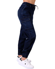 Jeans Mujer Moda Jogger Azul Fergino 52905406