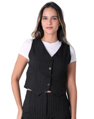 Chaleco Mujer Casual Negro Stfashion 79305064