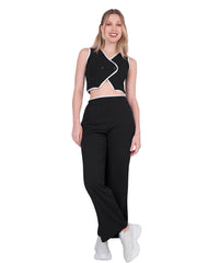 Pantalón y Chaleco Mujer Casual Negro Stfashion 52405402