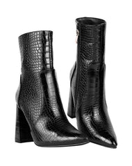 Botin Mujer Formal Tacon Negro Capa De Ozono 06004105