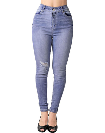 Jeans Mujer Moda Skinny Azul Stfashion 63105016