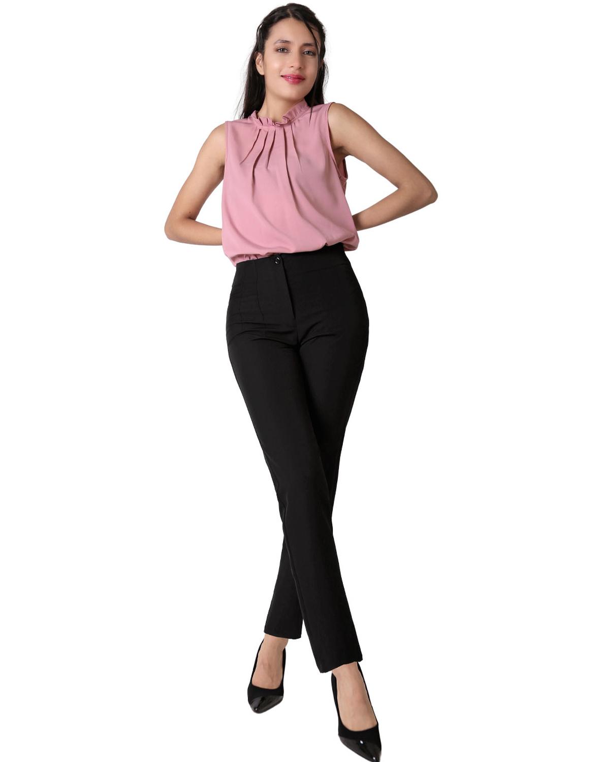 Blusa Con Pantalon De Vestir Negro Blusa Combinar Pantalón Negro