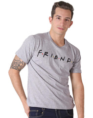 Playera Hombre Moda Camiseta Negro Friends 58204823