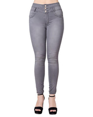 Jeans Mujer Moda Skinny Gris Fergino 52905014