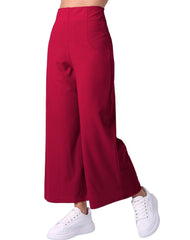 Pantalón Mujer Moda Recto Rojo Stfashion 52405032