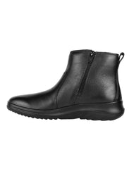 Botin Mujer Casual Piso Negro Piel Flexi 02504171