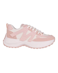 Tenis Mujer Casual Blanco Rosa Via Urbana 06804101